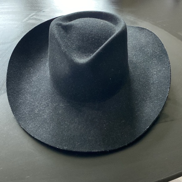 NWT WYETH Anthropologie Black Rhinestone star cowboy hat size o/s - Picture 5 of 7